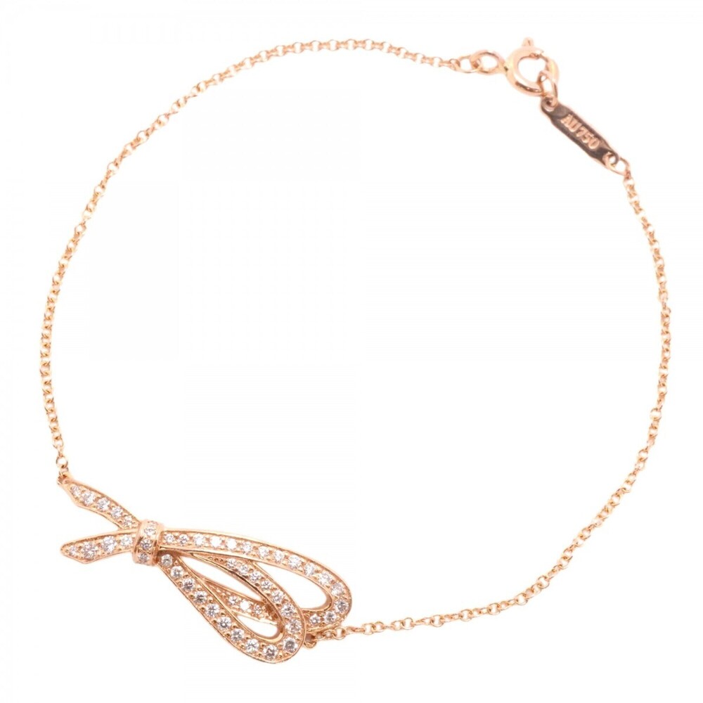 TIFFANY & CO. 18k Gold Diamond Charm Bracelet